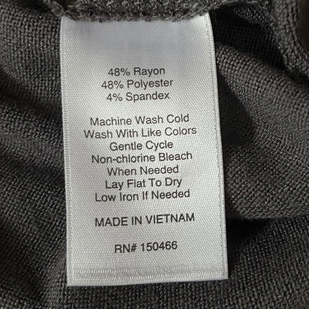 NWT 41 Hawthorn Women’s Rylee Twist Neck Knit Top – Dark Grey – Small Petite - Picture 8 of 8